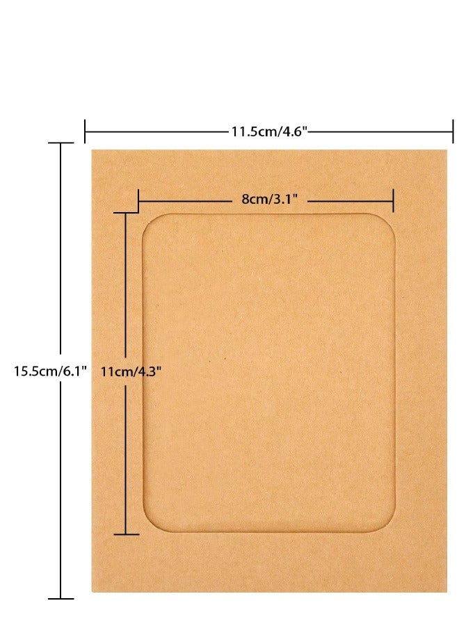 20Pcs Paper Photo Frames, 4x6 Inch Kraft Paper Picture Frames, Hanging Photo Display Banner, DIY Clip Photo Display Holders for Home, Office, Wedding, and Party Decor  - Image 3