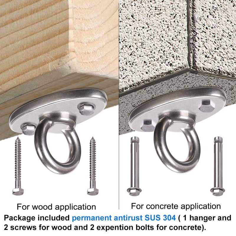 BeneLabel Wall Ceiling Mount Bracket for Suspension Strap Trainer, 2800lb Capacity, Body Weight Strength Training Systems, Aerial Yoga Swing & Hammock, Resistance Band, Battle Rope, Boxing Equipment - Image 4