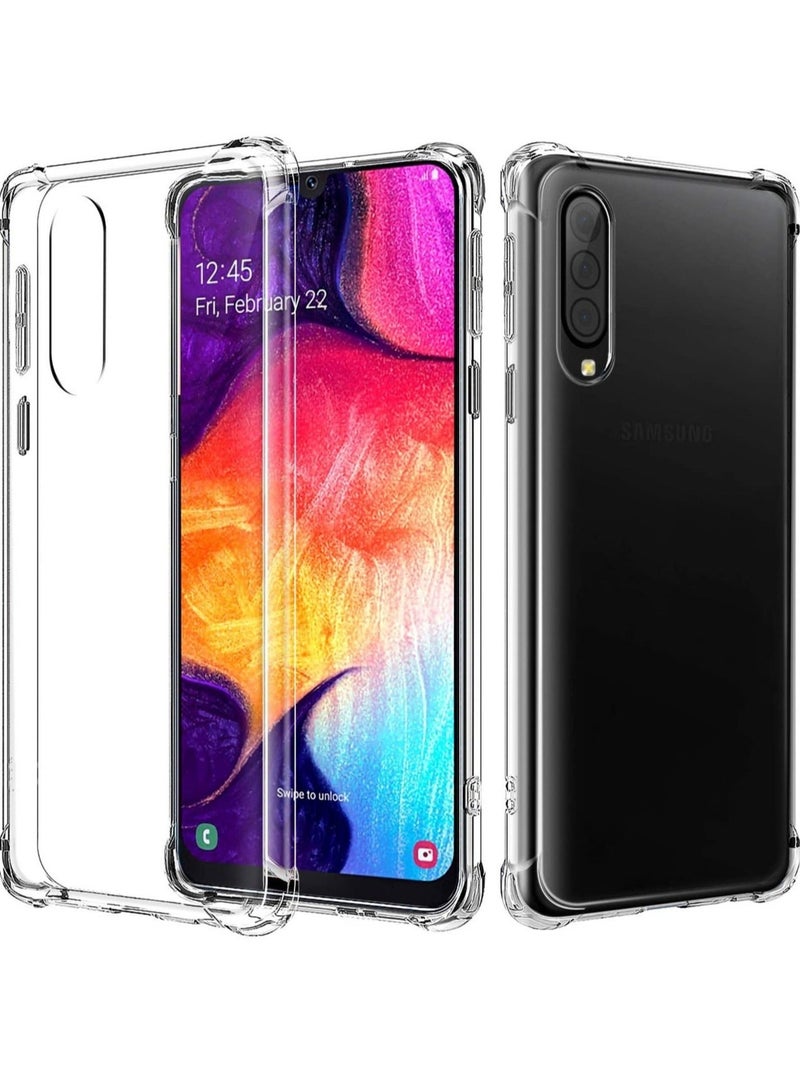 vesus Samsung Galaxy A50 Case Cover Protective Shock Absorption Bumper soft Transparent Case (Clear) - Image 1