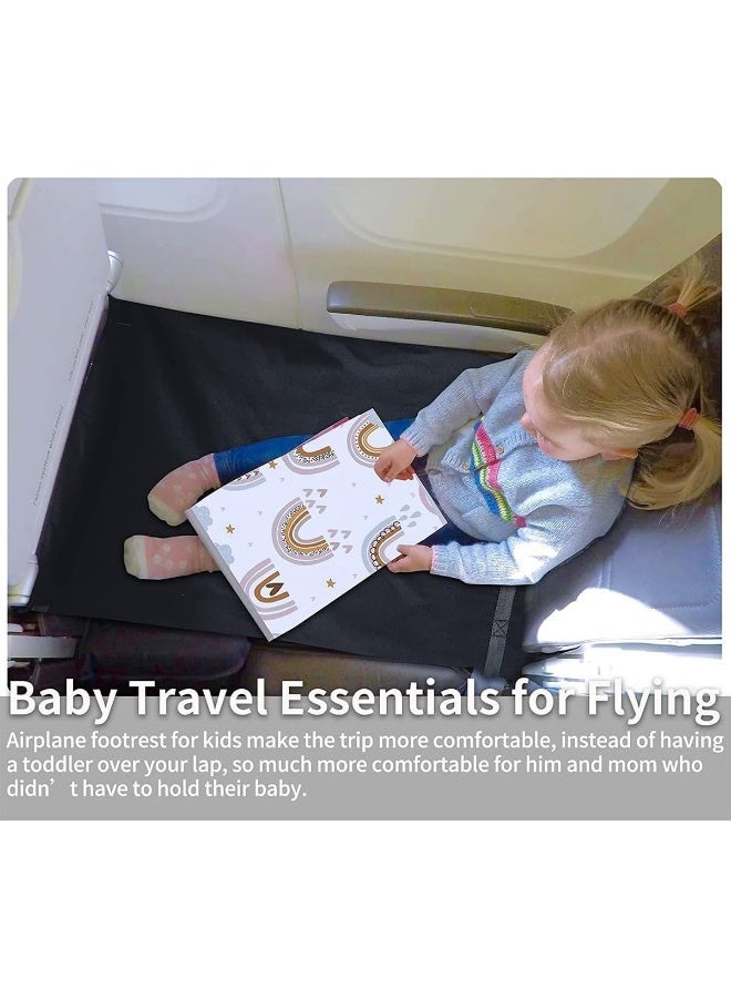 ECVV Toddler Airplane Bed Portable Footrest for Seat Extender Kids Airplane Travel Essentials Foot Hammock for Leg Rest & Lie Down - Image 3