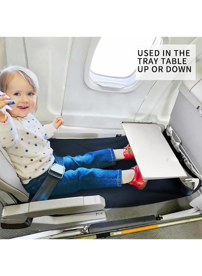 ECVV Toddler Airplane Bed Portable Footrest for Seat Extender Kids Airplane Travel Essentials Foot Hammock for Leg Rest & Lie Down - Image 1