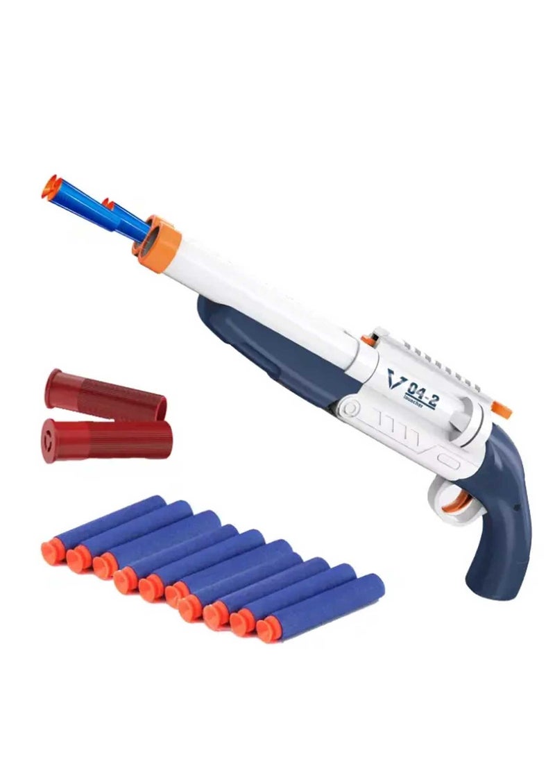 Toyland Double Barrel 2 in 1 Blast Gun with Foam Bullets & Shell Ejection Shot Gun Toy for Kids - Image 1