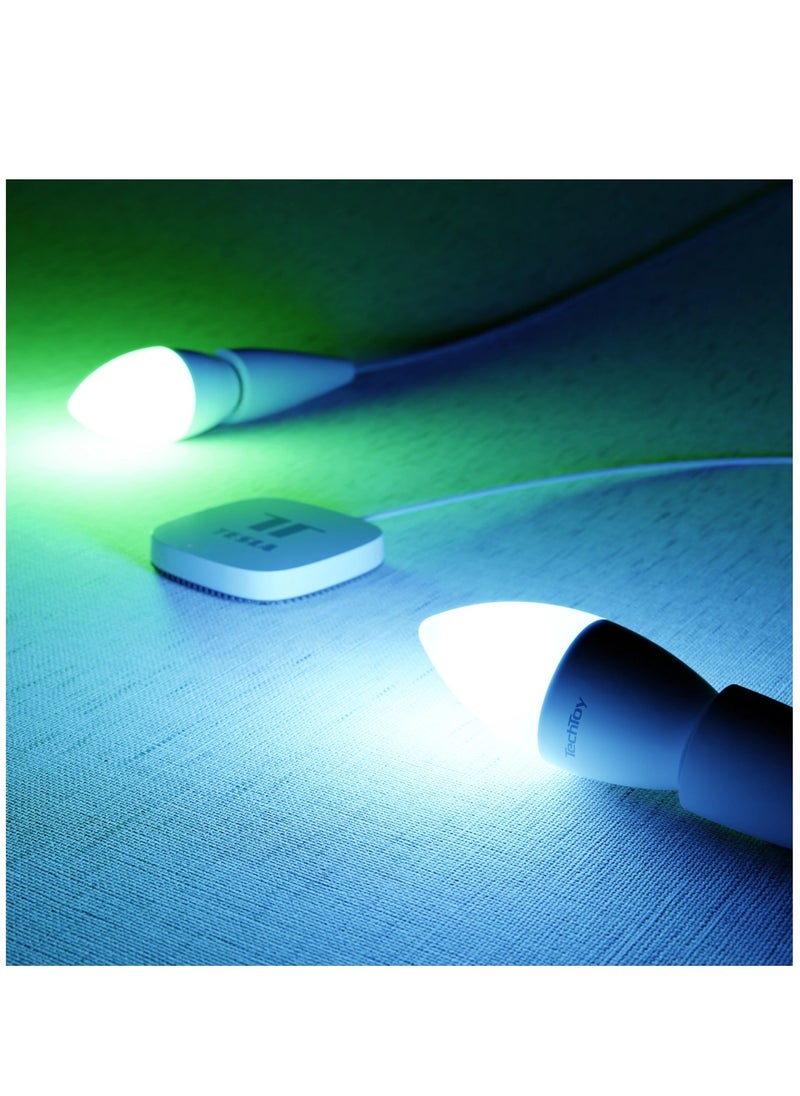 TechToy - Tesla Smart LED Bulb RGB 6W E14 ZigBee Multicolor works with Google Alexa  Tesla Home App - Image 1