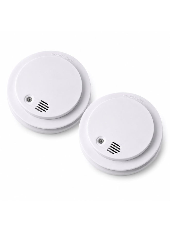 Wireless smoke detector with alarm, powered by a 9V battery (2-pack) - Image 1