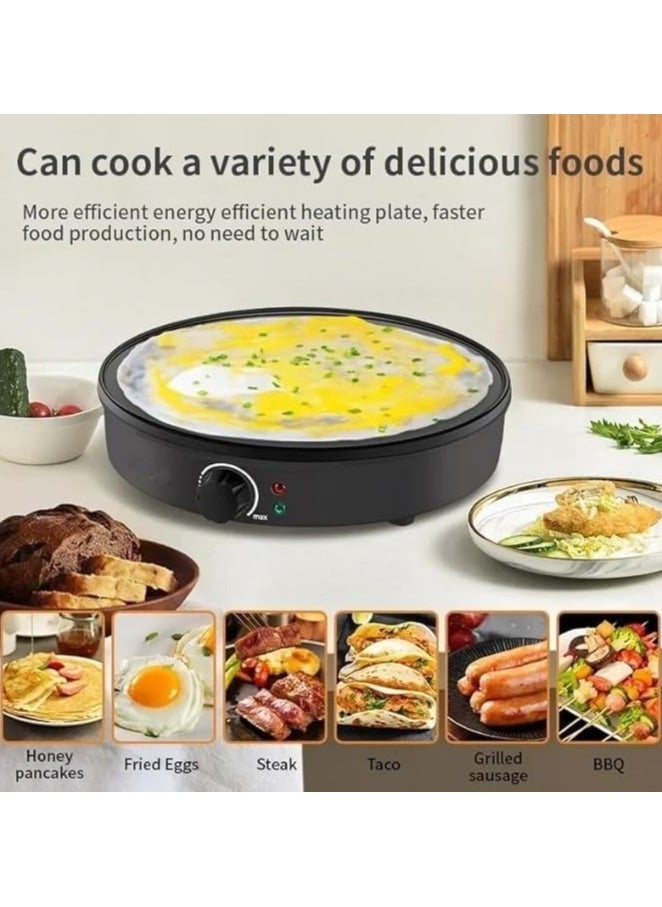 Denx - Electric Non-Stick Griddle Baking Pan Black - Image 1
