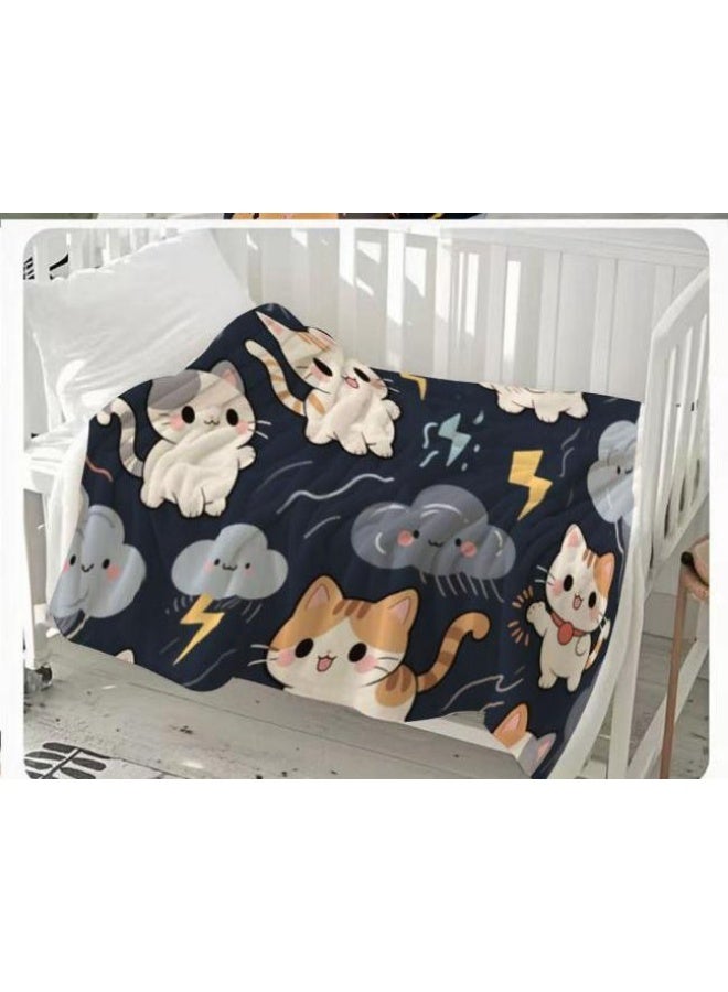 general Flannel thin blanket (warm and comfortable, suitable for sleep, gaming, dust removal and sandproof) 150cm*200cm - 220 - Image 1