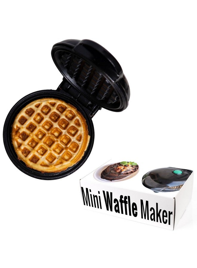 Instacuppa Mini Waffle Maker-Quick&Easy Breakfast Solution For Busy Moms-Whip Tasty,Healthy Waffles In Minutes For Your Kids,Easy To Clean Non-Stick Coating,Small Size&Portable,4 Inch,Black - 350 Wh - Image 1