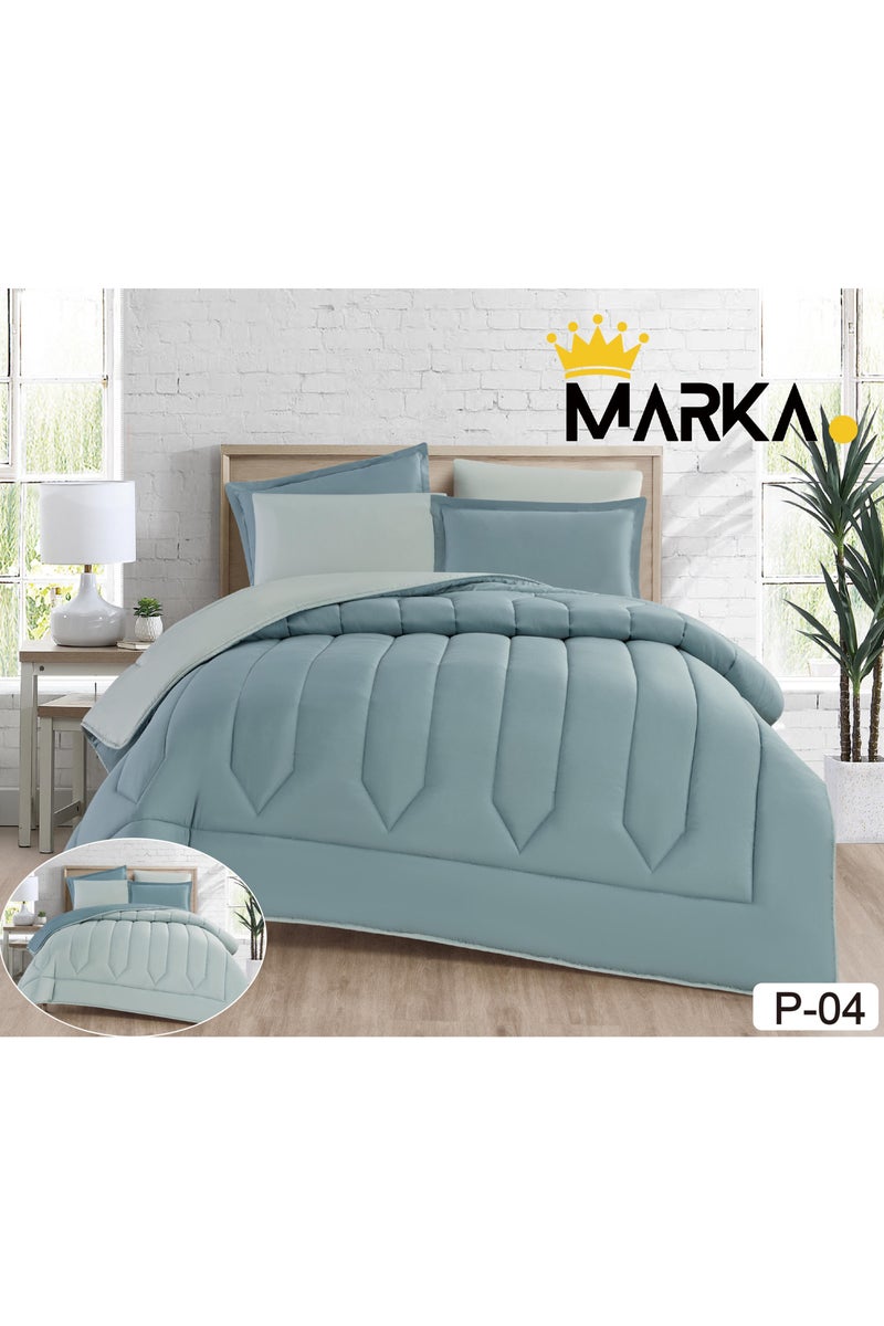 مفرش نفرين سادة وجهين 6قطع مقاس 220×240سم