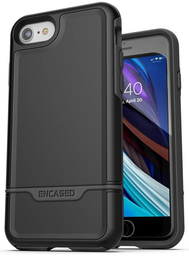 Encased Rebel for iPhone SE 2022 Belt Clip Holster Case, Protective Full Body Phone Cover with Holder (Fits iPhone SE 2020/2022 3rd Gen) Black - Image 2
