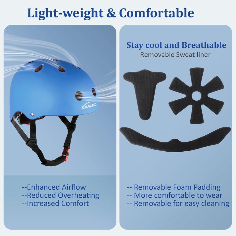 KAMUGO Kids Adjustable Helmet, Suitable for Toddler Kids Ages 2-14 Boys Girls, Multi-Sport Safety Cycling Skating Scooter Helmet - Image 4