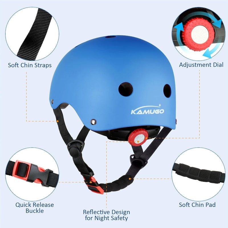 KAMUGO Kids Adjustable Helmet, Suitable for Toddler Kids Ages 2-14 Boys Girls, Multi-Sport Safety Cycling Skating Scooter Helmet - Image 3