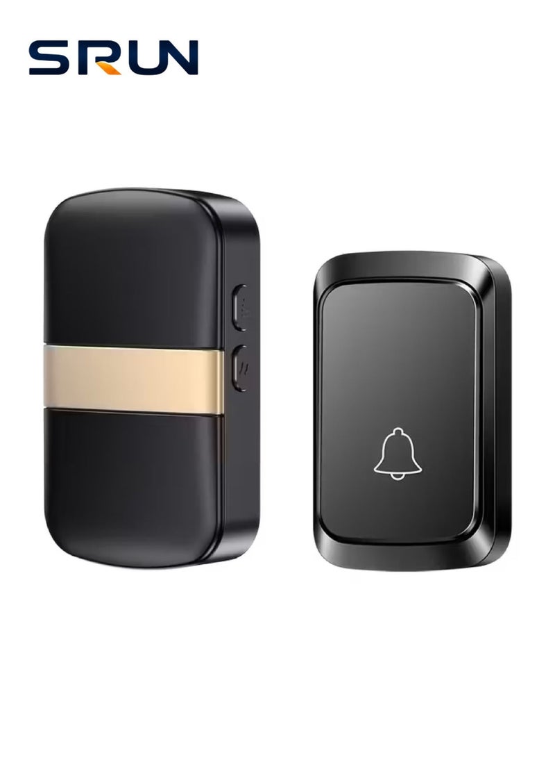 SRUN Digital DC Wireless Doorbell A96-DC Waterproof Transmitter & Receiver Kit with 60 Melodies 5-Volume Levels 300M Range - Image 1