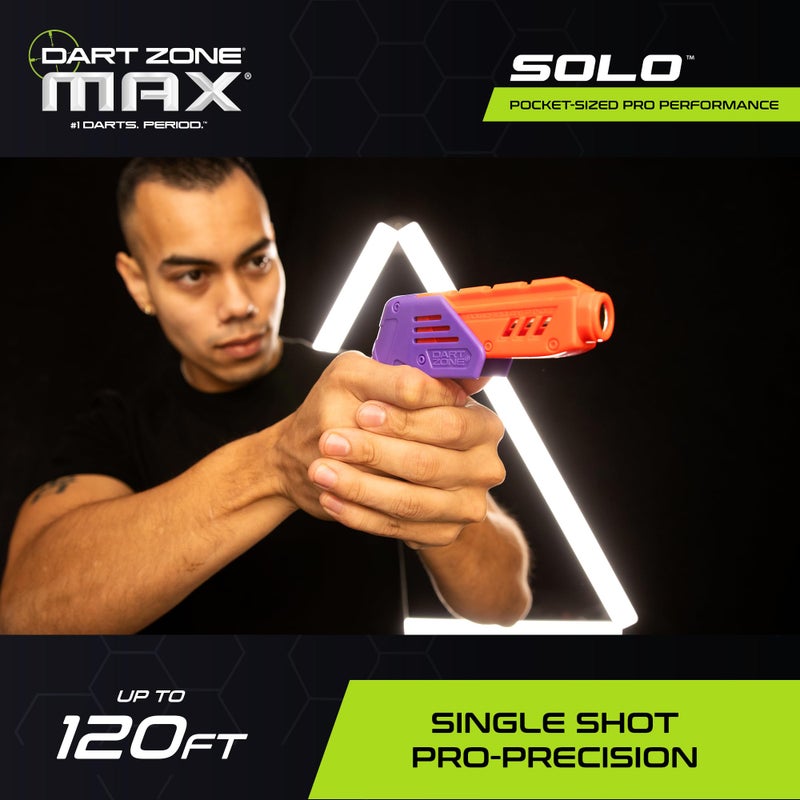 Dart Zone Max Solo Pro Foam Dart Blaster Pistol â€“ 120 FPS Single-Shot Foam Dart Blaster for Adults â€“ Mini Foam Blaster for Ages 14+ with 1 Dart Capacity, Quick Fold Action & 10 Darts â€“ 120 ft Range - Image 3