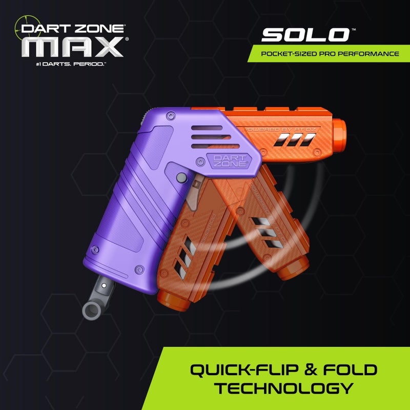 Dart Zone Max Solo Pro Foam Dart Blaster Pistol â€“ 120 FPS Single-Shot Foam Dart Blaster for Adults â€“ Mini Foam Blaster for Ages 14+ with 1 Dart Capacity, Quick Fold Action & 10 Darts â€“ 120 ft Range - Image 2