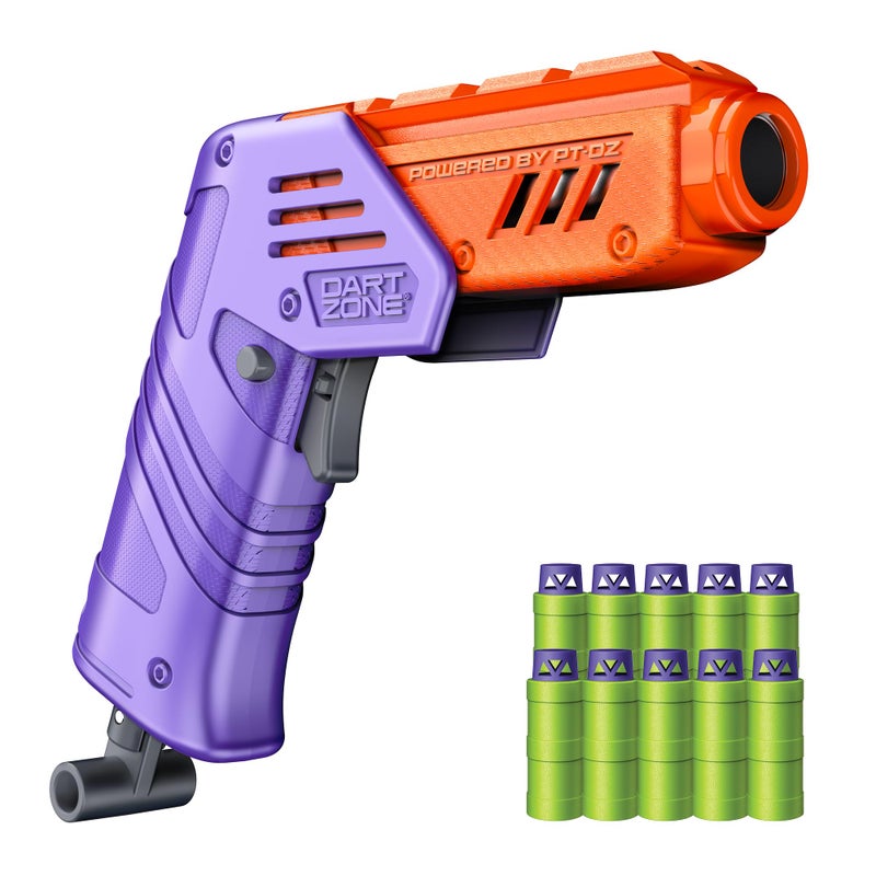 Dart Zone Max Solo Pro Foam Dart Blaster Pistol â€“ 120 FPS Single-Shot Foam Dart Blaster for Adults â€“ Mini Foam Blaster for Ages 14+ with 1 Dart Capacity, Quick Fold Action & 10 Darts â€“ 120 ft Range - Image 1