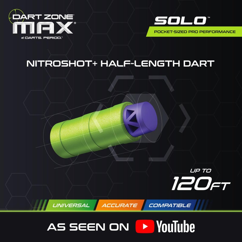 Dart Zone Max Solo Pro Foam Dart Blaster Pistol â€“ 120 FPS Single-Shot Foam Dart Blaster for Adults â€“ Mini Foam Blaster for Ages 14+ with 1 Dart Capacity, Quick Fold Action & 10 Darts â€“ 120 ft Range - Image 5