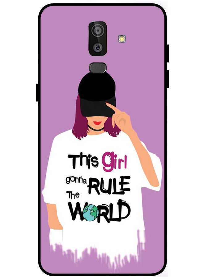 EYE CATCH - Protective Case Cover For Samsung Galaxy J8 Smart Series Printed Protective Case Cover for Samsung Galaxy J8 This Girl Gonna Rule The World - Image 1