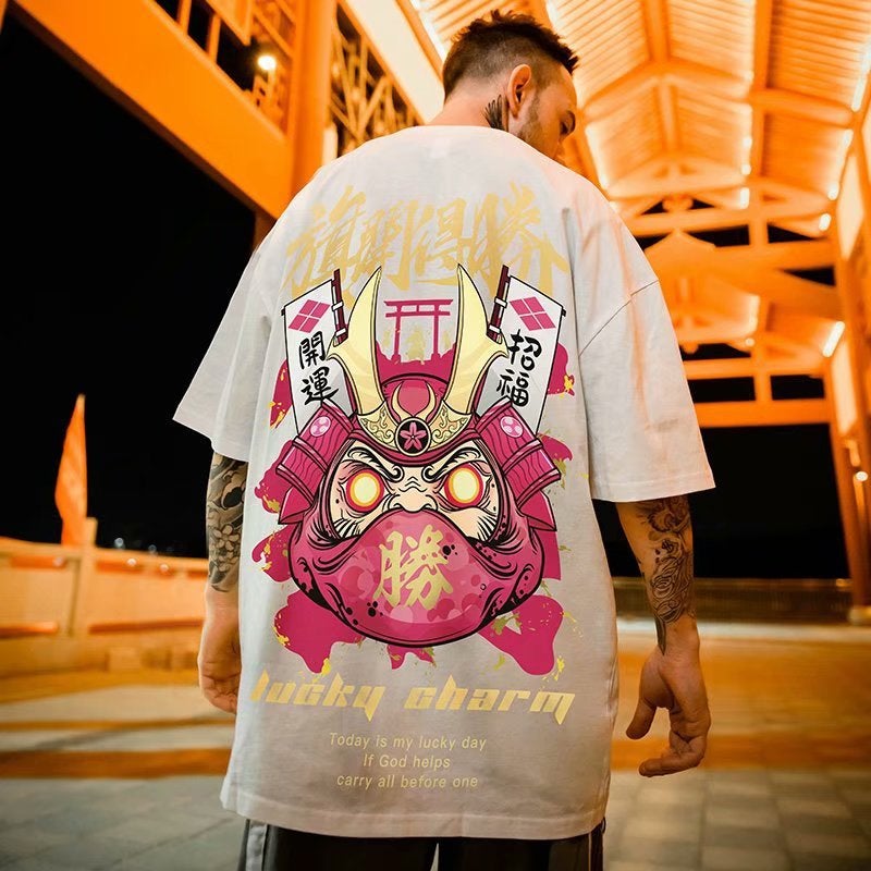 National Trendy T-shirt Short-sleeved Men's Summer Loose Trendy Brand Plus Size Plus Size Fat Men's Hip-hop Half-sleeved European and American Trendy Men's Wear - Image 2