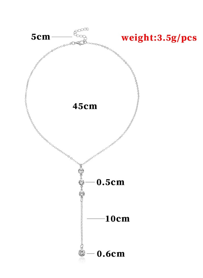 Generic Fashion new Y-shaped necklace clavicle necklace women's necklace diamond pendant exquisite fashion jewelry  - Image 3