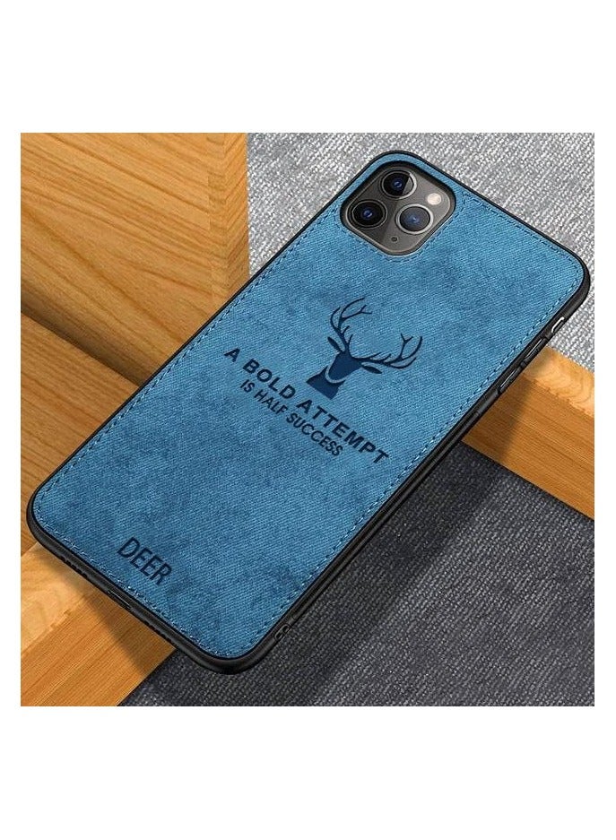 ELMO3EZZ Redmi 12C Digital Luxury Soft Texture Patterned TPU Cloth Case, Dirt-Resistant, Anti-Shock, Anti-Fingerprint, Full Body Protective For Redmi 12C (Blue) - Image 2