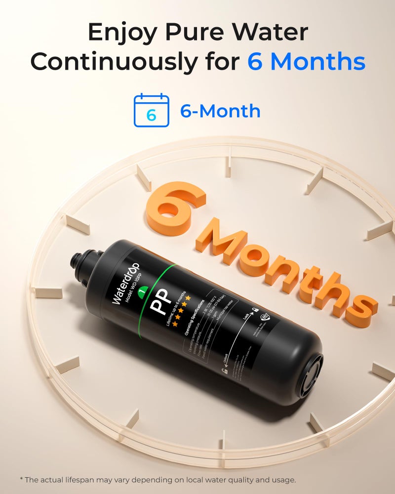 Waterdrop WD-10PP Under Sink Water Filter, Replacement for Waterdrop TSA & TSB &TSB-CM 3-stage Under Sink Water Filter System - Image 4