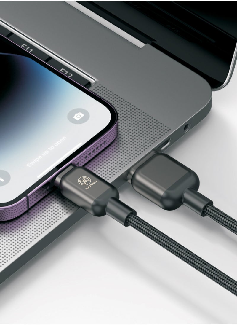 Maxwell Electronics - Maxwell Thunder Line Series Cable USB-A Compatible with Lightning ( 1 Meter) Fast Charging Compatible with iPhone 14 Pro Max, 14 Pro, 14 Plus, 13 Pro Max etc. - Image 1