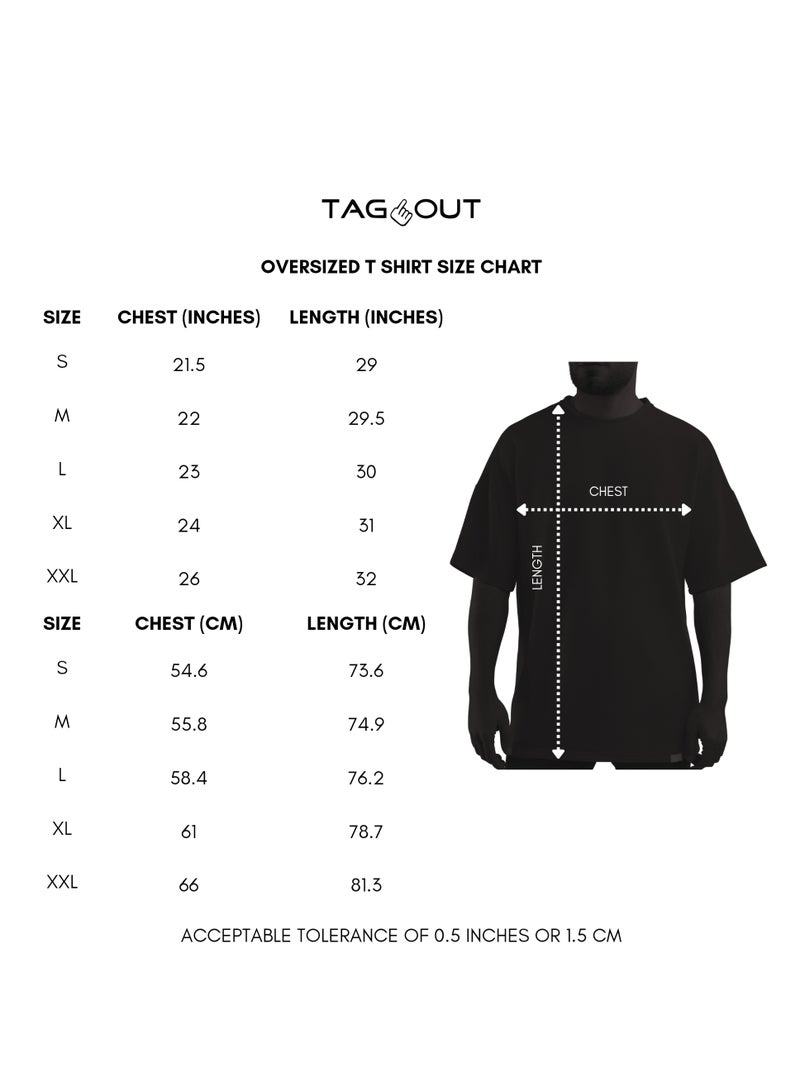 TAG OUT Unisex Summer Oversized Loose T-shirt Drop Shoulder Boxy Fit  - Image 4