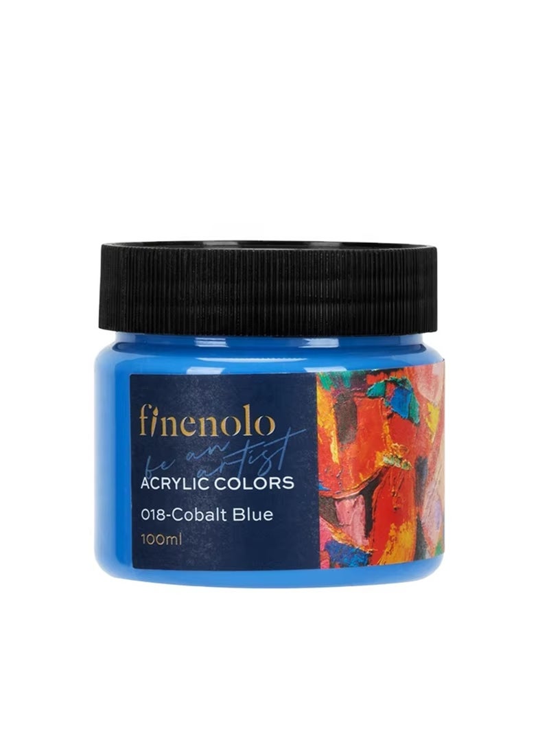 Deli Finenolo Acrylic Color 100ml Content Cobalt Blue - Image 1
