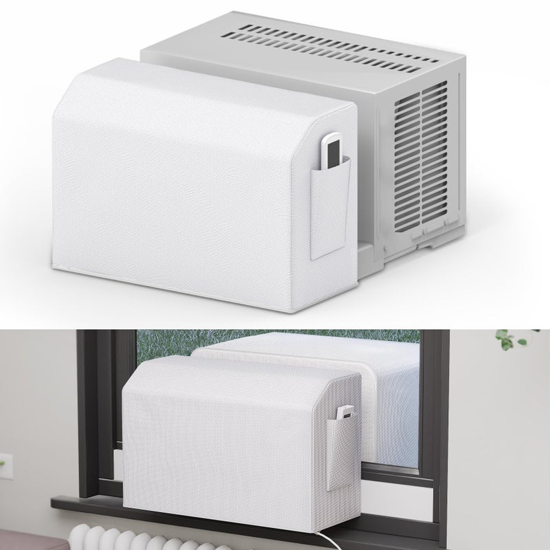 Daisypower Indoor Air Conditioner Cover for UShaped Window AC Units Universal fit for 80001000012000 BTUDustProof and Windproof Inside Window AC Cover - Image 2