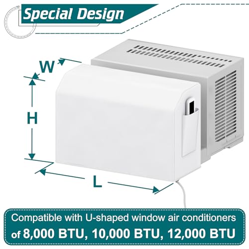 Daisypower Indoor Air Conditioner Cover for UShaped Window AC Units Universal fit for 80001000012000 BTUDustProof and Windproof Inside Window AC Cover - Image 3