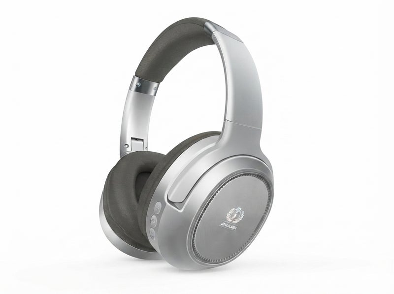 سماعات رأس لاسلكية H8 باللون الفضي مع صوت HiFi وExtra Bass، إضاءة LED وتصميم مريح للاستخدام اليومي