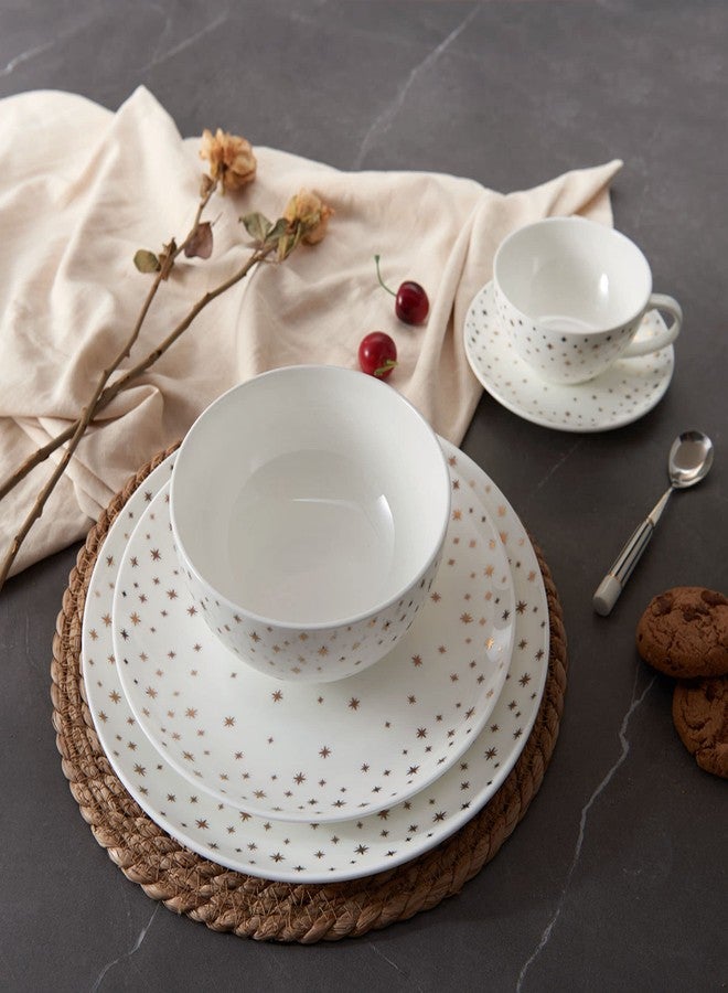 Mikasa Millie Gold Metallic Set of 4 Salad Plates, 9 Inch - Image 4