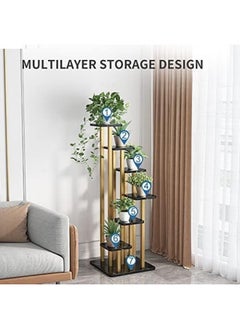 Generic Metal Flower Plan Shelf Indoor Decoration Multi-Layer Shelf 6 Pots Holder Decoration for Wedding Home Plants Stand Rack  - Image 4