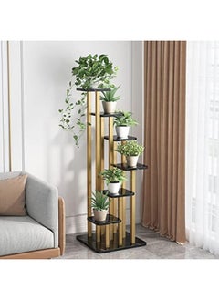 Generic Metal Flower Plan Shelf Indoor Decoration Multi-Layer Shelf 6 Pots Holder Decoration for Wedding Home Plants Stand Rack  - Image 1