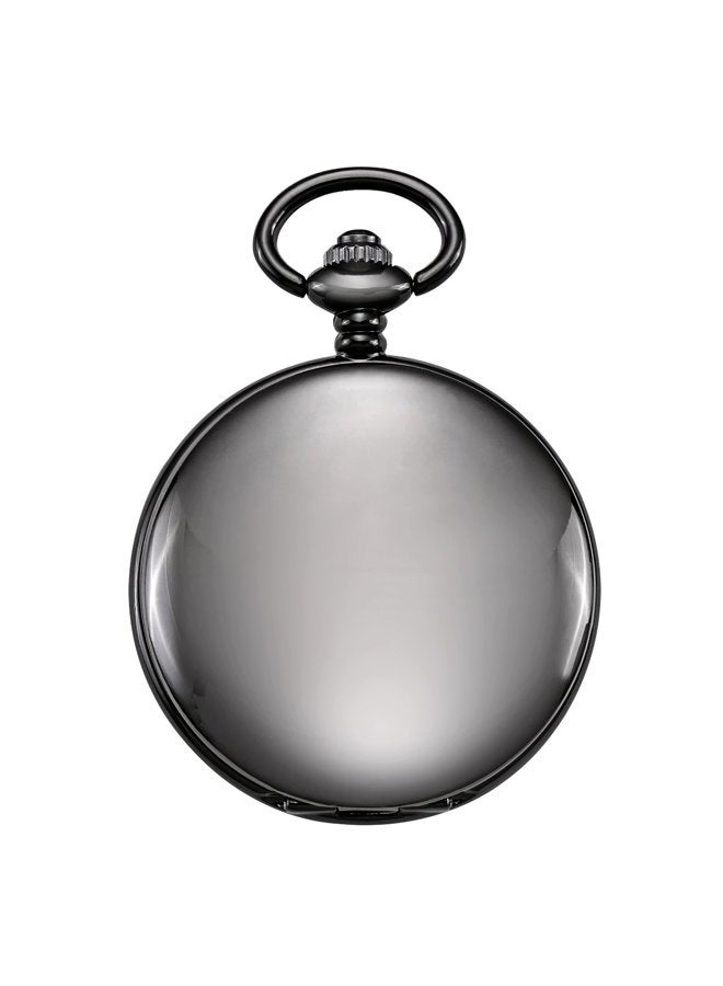 TREEWETO Antique Mechanical Pocket Watch Lucky Dragon Hollow Case Double Hunter Skeleton Dial with Chain + Gift Box - Image 5