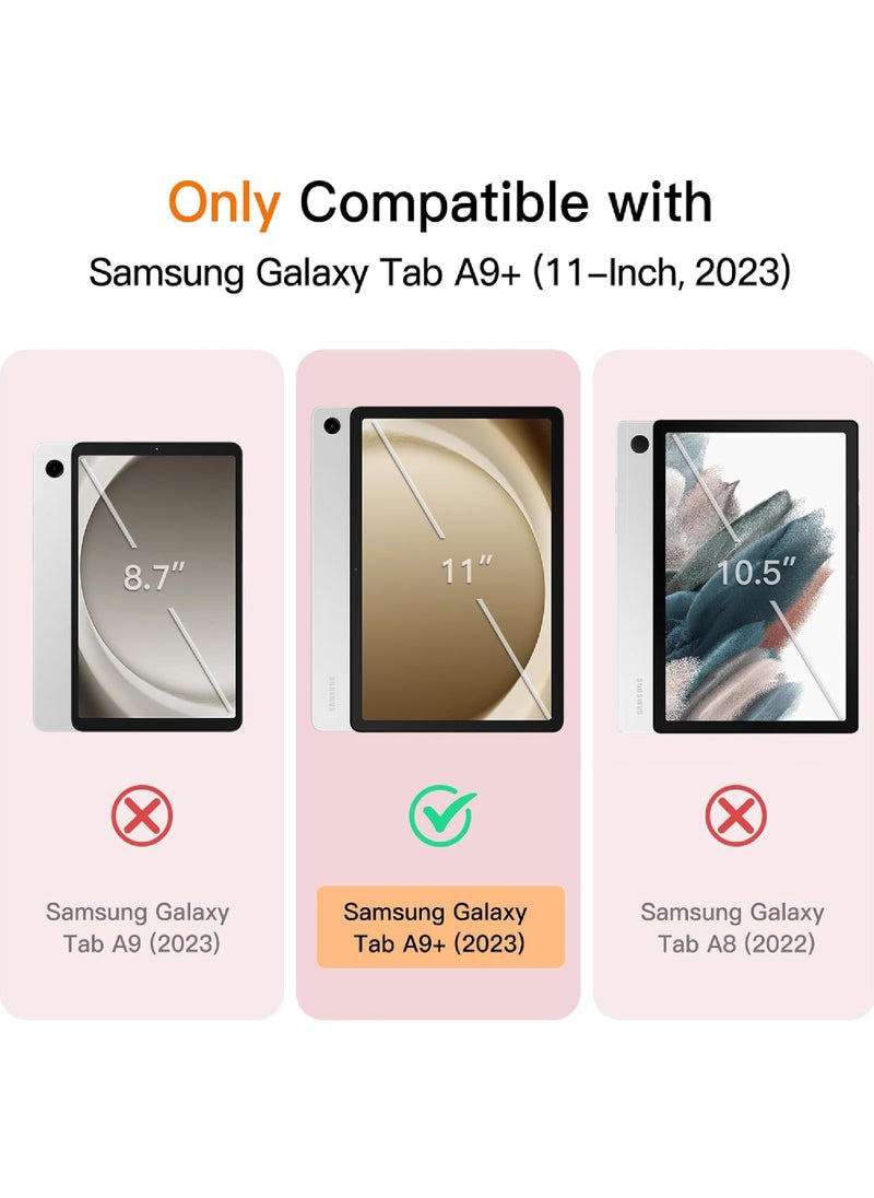 Rock Pow - Case for Samsung Galaxy Tab A9+ / A9 Plus 11-Inch 2023 Soft TPU Tri-Fold Stand Protective Tablet Cover Auto Wake/Sleep - Image 1