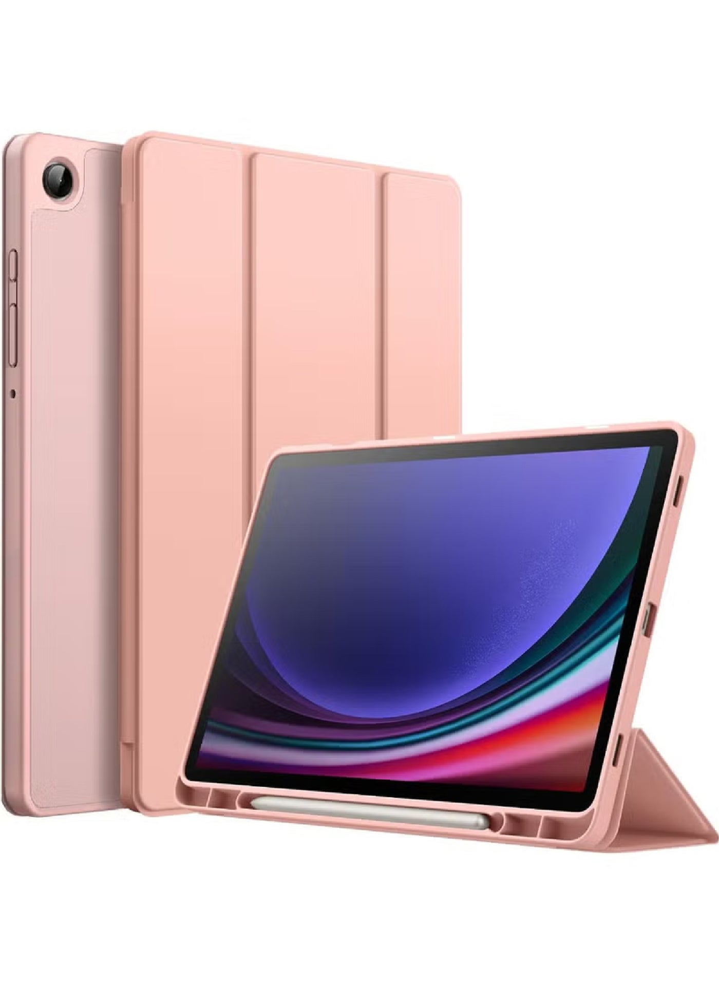 Rock Pow Case for Samsung Galaxy Tab A11 Plus 2025 / Tab A9 Plus 11 Inch 2023, Soft TPU Tri-Fold Stand Protective Tablet Cover for Tab A11+ 11 inch 2025/ A9+ 5G 11" inch 2023 Auto Wake/Sleep