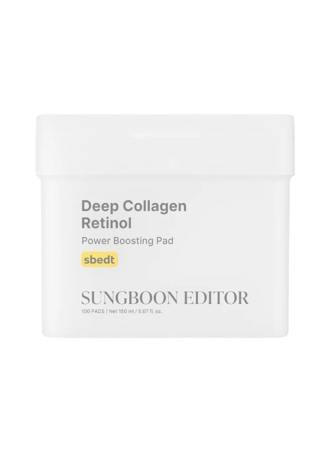SUNGBOON EDITOR Deep Collagen Retinol Power Boosting Pad 150ml(100pcs) - Image 1