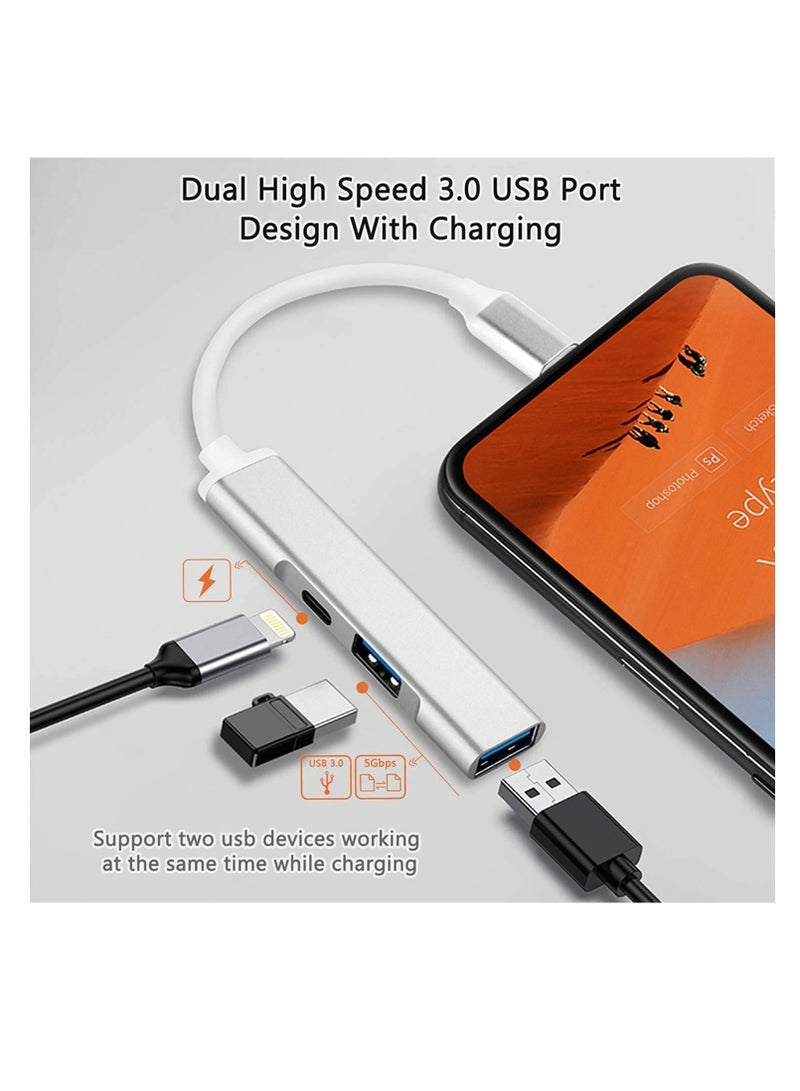 3 in 1 USB 3.0 Camera Adapter for iOS with Fast Charging Port Compatible with Flash Drives Card Readers Midi Keyboards and Mice - Image 2
