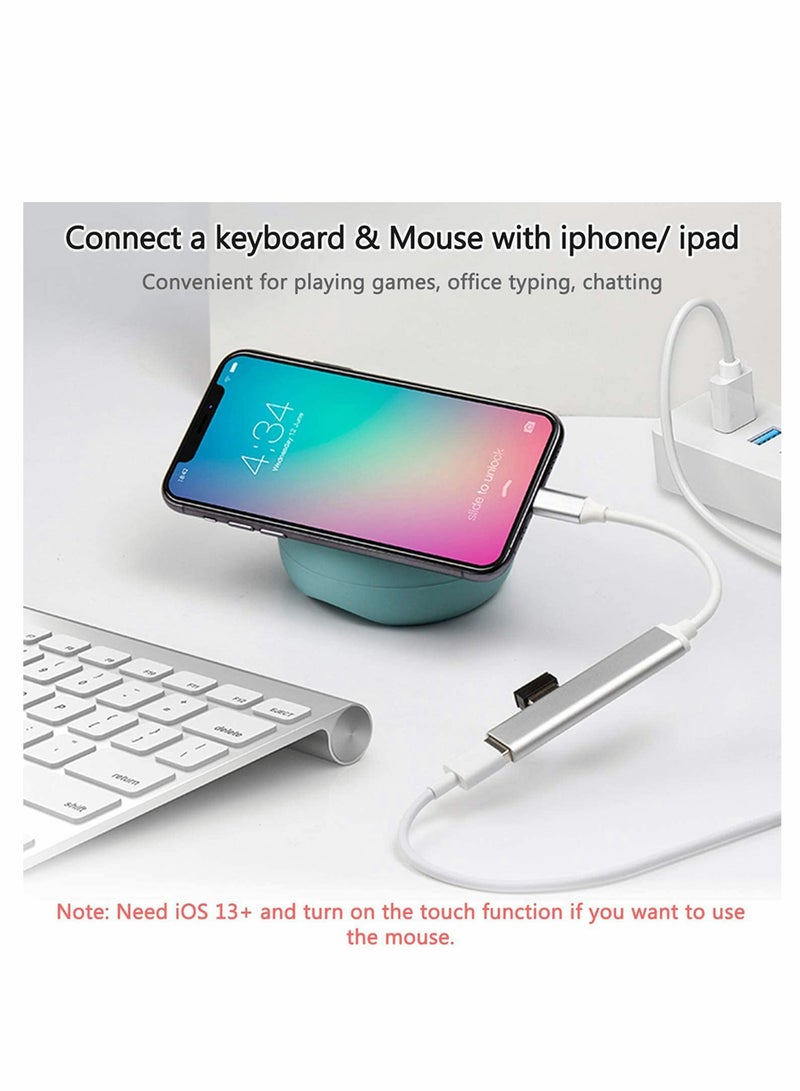3 in 1 USB 3.0 Camera Adapter for iOS with Fast Charging Port Compatible with Flash Drives Card Readers Midi Keyboards and Mice - Image 5