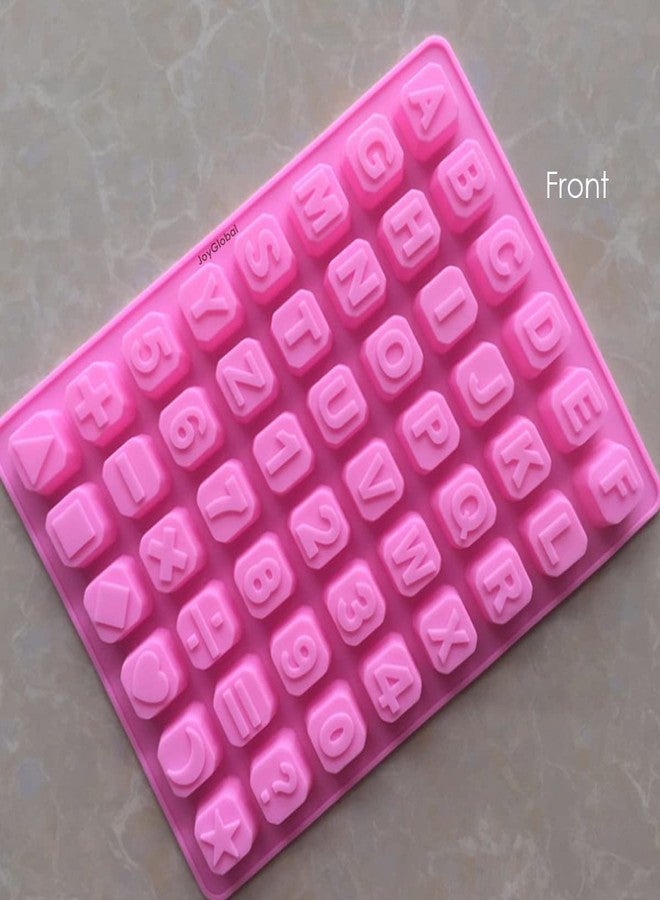 JoyGlobal Silicone 48 Cavity Alphabet Letter Number Math Sign Chocolate Candy Ice Cube Tray Mold (Chocolate Weight : Approx 6 Grams) - Image 3