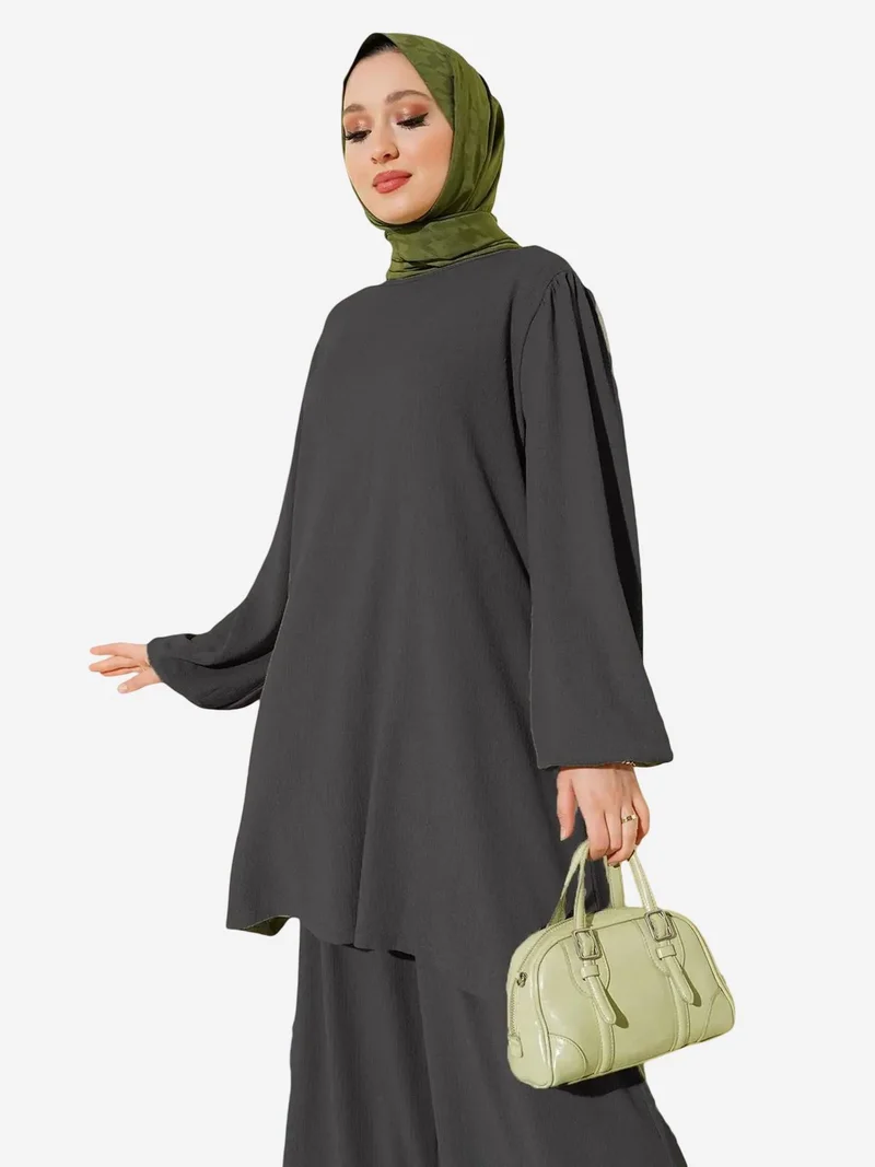 بيغ دارت طقم تونيك بأكمام طويلة من  وبنطلون واسع الساق