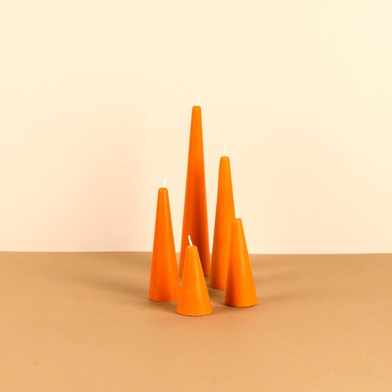 RAD LIVING Rad Living Festival Special Sunshine Set of 5 Candles Vanilla Sunshine Scented Soy Wax Sunset Orange Candles 20mins 15 Hours Each Burn Time Perfect for Home Dcor Ideal for Gifting 