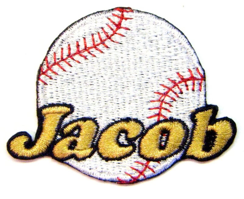 Daily Crafts Daily Crafts Cloth Patches Baseball Jacob Sports Sew On Iron On Clothes Bag Embroidered Badge Embroidery Applique H 8 cm DIY Patches  - Image 1
