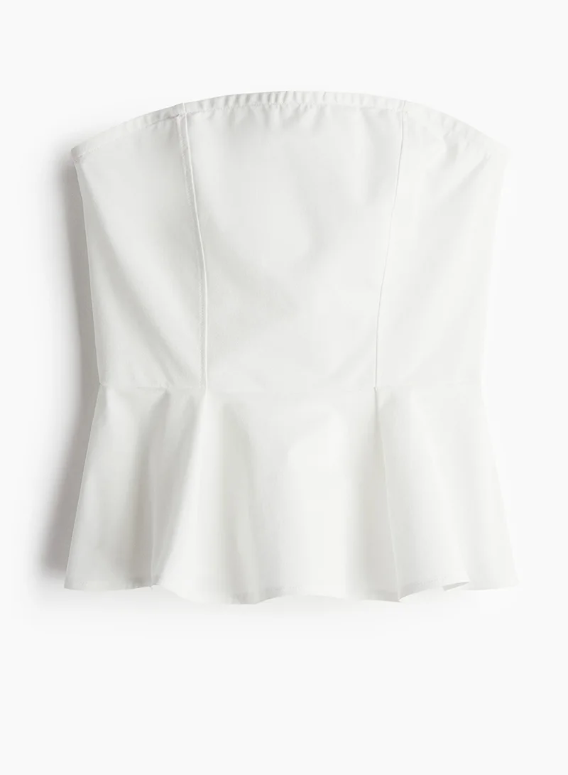 H&M Peplum Bandeau Top