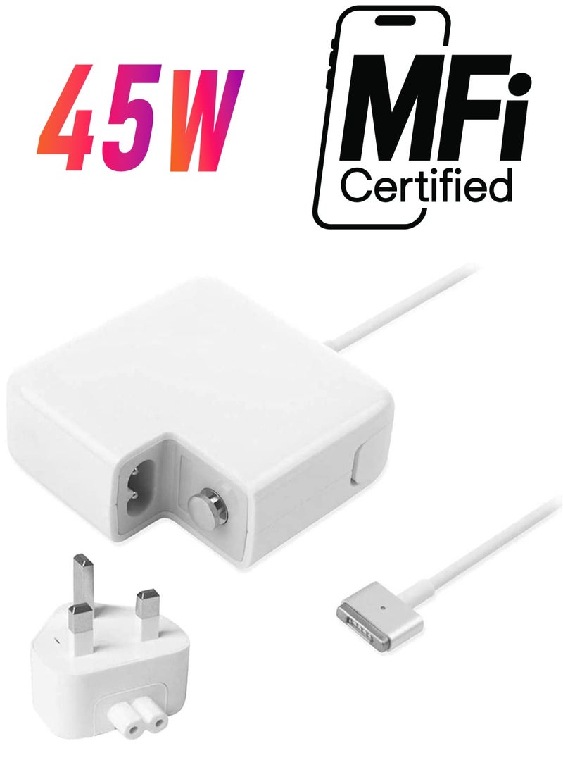 Ntech - NTECH 45W  T tip  Adapter Compatible for Apple Magsafe 2 and MacBook Air Charger Replacement - Image 1