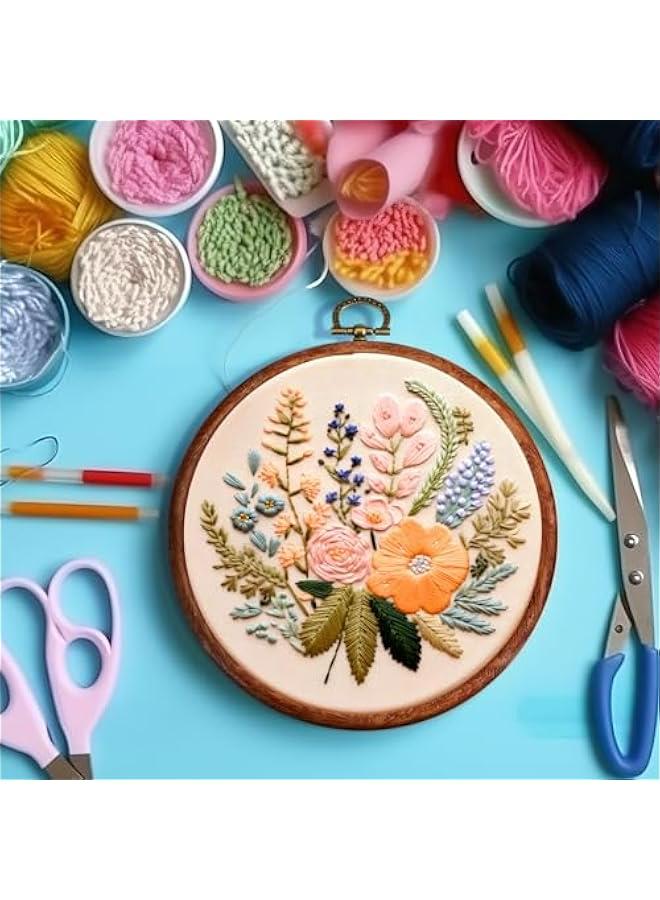 Set of 2 6inch Round Embroidery Hoops - Rubber Ring Display Cross Stitch Ornament Wooden Frame Kit for Sewing DIY Crafts and Gifts - Image 4