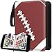 lanfrom Trading Card Binder with Sleeves 4Pocket Football Card Binder Premium 440 Double Sided Pocket PU Card Collection Binder Display Case with Football Card Sleeves Card Holder Protectors Set - Image 3