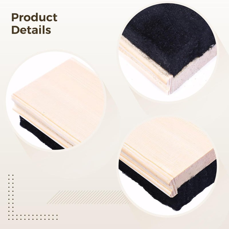 Chalk Eraser with Black Felt Bottom, Wood Build, Rectangular Form, Helpful in Cleaning, Pack of Twelve, Ideal for Office and Classroom, for Chalkboard Or Whiteboard - Image 5