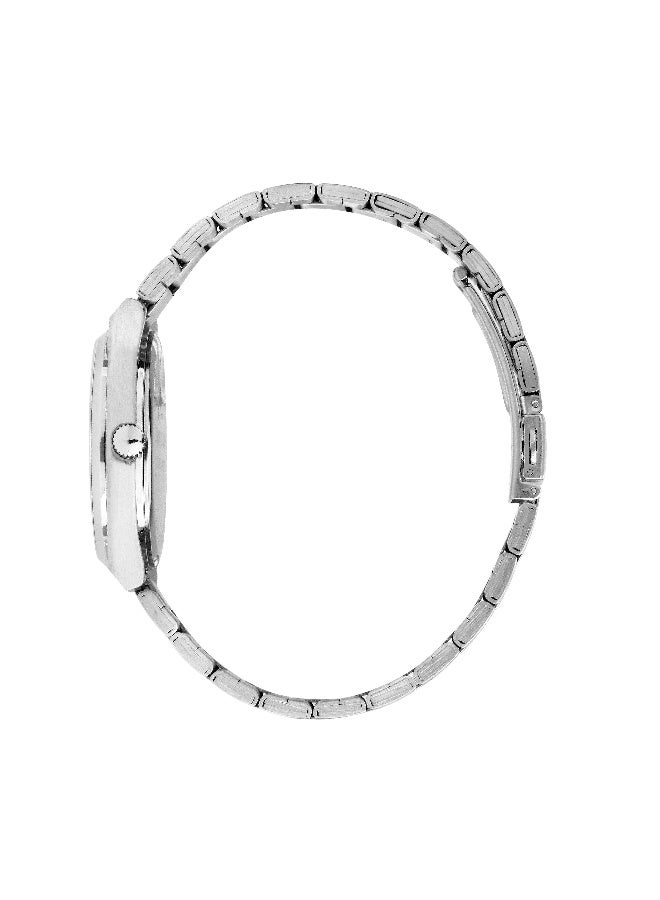 Chronostar Men's Grey Round Analog Dial with Silver Stainless Steel Band Watch - 40mm - R3753315005 - Image 3